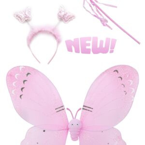 Set Farfalla Arancio 3 Elementi Accessorio Di Carnevale - immagine 1