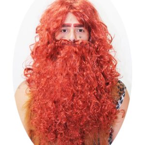 Set Parrucca+barba Primitivo Accessorio Di Carnevale - immagine 1