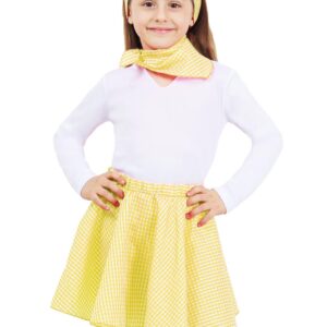 Set Anni 50 Giallo Bambina Accessorio Di Carnevale - immagine 1