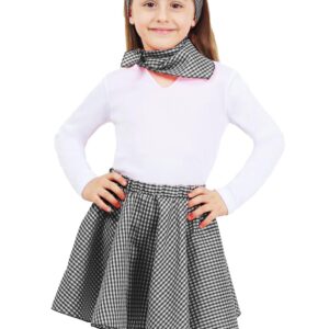 Set Anni 50 Nero Bambina Accessorio Di Carnevale - immagine 1