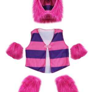 Set Stregatto + Gillet + Polsini + Scaldamuscoli Accessorio Di Carnevale - immagine 1