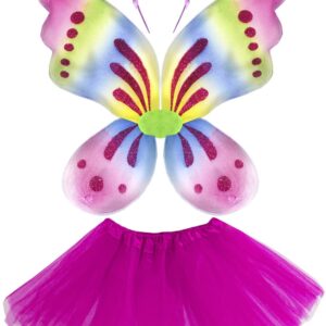 Set Farfalla Fuxia Accessorio Di Carnevale