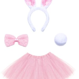 Set Coniglietta Rosa  Accessorio Di Carnevale
