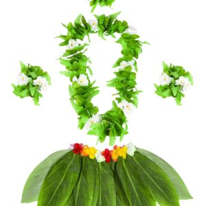 Set Hawaii Con Foglie Di Banano Accessorio Di Carnevale