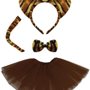 Set Tigrotta Con Gonna Bambina Accessorio Di Carnevale - immagine 1