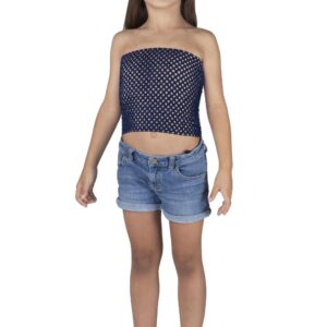 Top Elastico Tinta Unita Blu' Accessorio Di Carnevale