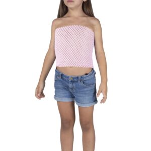 Top Elastico Tinta Unita Rosa Accessorio Di Carnevale