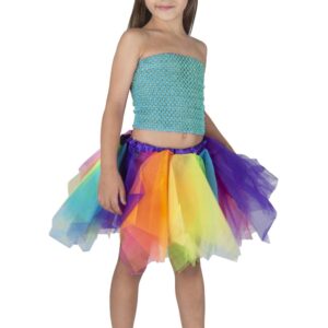 Top Elastico Tinta Unita Turchese Accessorio Di Carnevale