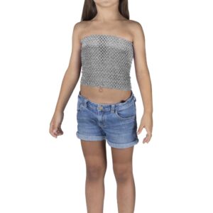 Top Elastico Tinta Unita Grigio Accessorio Di Carnevale