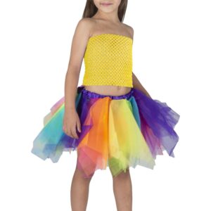 Top Elastico Tinta Unita Giallo Accessorio Di Carnevale