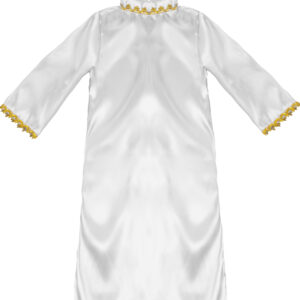 Tunica Bianca Con Passamaneria Accessorio Di Carnevale