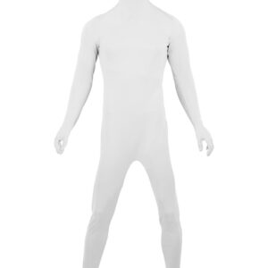 Tuta Zentai Bianco Accessorio Di Carnevale