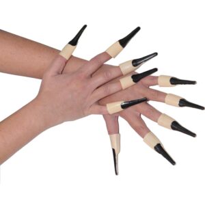 Unghie Strega Nere Accessorio Di Carnevale - immagine 1