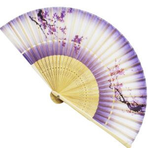 Ventaglio Giapponesina Viola Accessorio Di Carnevale