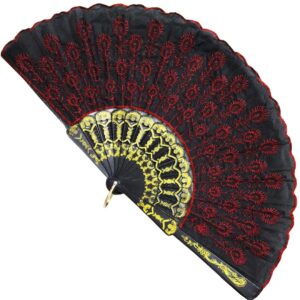 Ventaglio Rosso Accessorio Di Carnevale