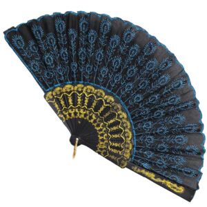 Ventaglio Celeste Accessorio Di Carnevale