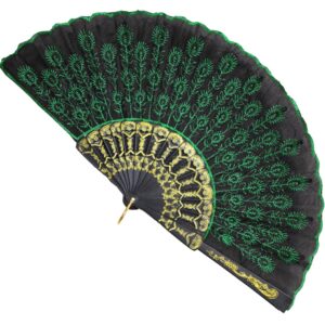Ventaglio Verde Accessorio Di Carnevale