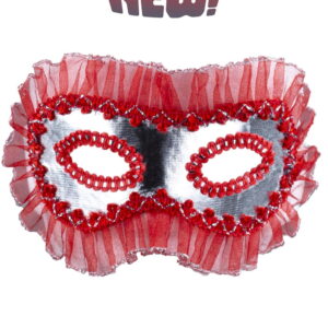 Maschera Artigianale Rossa Accessorio Di Carnevale