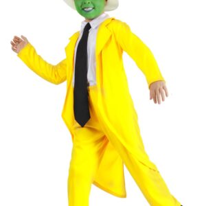 Costume Di Carnevale Adulto Da Gangster Giallo Bambino - immagine 1