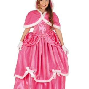 COSTUME DI CARNEVALE principessa d'iinverno rosa