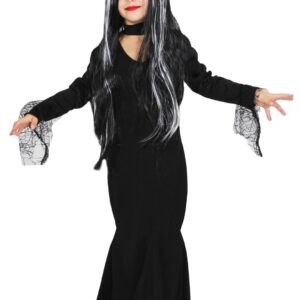 Vestito Di Halloween  Carnevale Da  Morticia  Bambina Di Pegasus - immagine 1