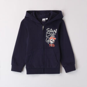 felpa zip con cappuccio iDO