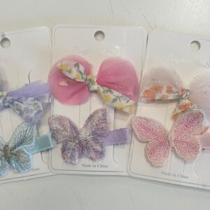 FERRETTI PER CAPELLI CON TULLE E FARFALLE - immagine 1