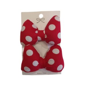 Set 2 fiocchi a pois rossi e bianchi - immagine 1