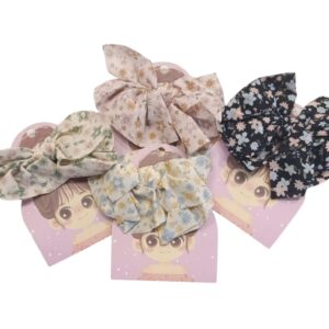 Scrunchies con fiocco a fantasia floreale - immagine 1