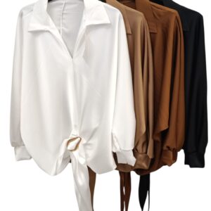 camicia curvy donna con dettaglio frontale