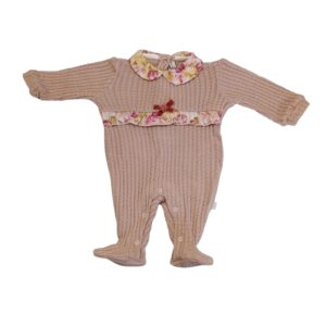 TUTINA IN MAGLIA CON COLLETTO FLOREALE