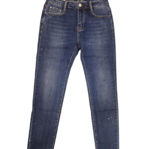 jeans strech con strass