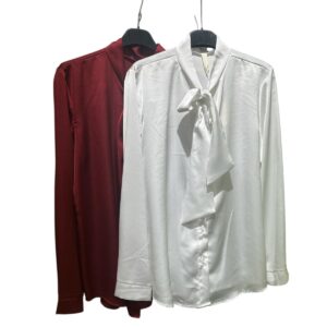 camicia elegante donna con fiocco - immagine 1