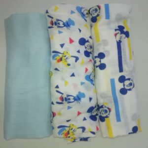 SET 3 PZ QUADRATI GARZA TOPOLINO/PLUTO