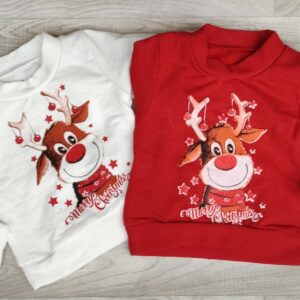 FELPA NEONATO/A NATALIZIA CON RENNA