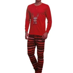 pigiama uomo/donna con renna natalizio