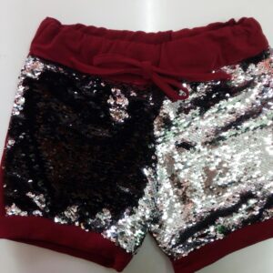 SHORTS BIMBA/RAGAZZA IN CALDO COTONE  CON PAILLETTES