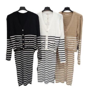 Coordinato Donna Giacca + Vestito a costine