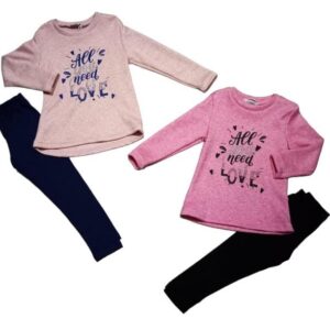 Completo bambina caldo cotone