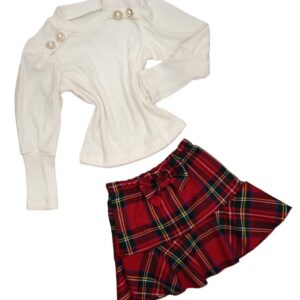 completo con gonna tartan - immagine 1