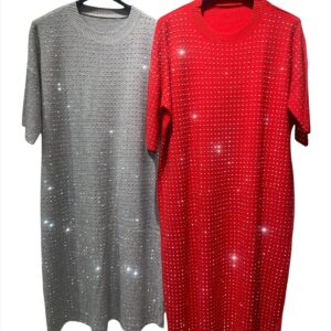 VESTITO CON STRASS DONNA CURVY