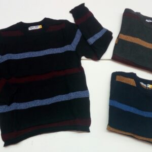 MAGLIONCINO GIROCOLLO CON RIGHE COLORATE