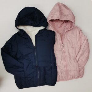 GIUBBOTTO PELLICCIOTTO REVERSIBILE BAMBINA NEONATA