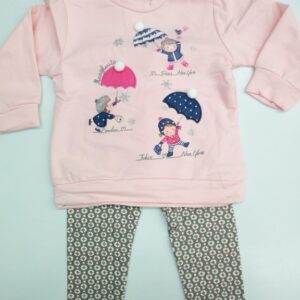 MAGLIA+ LEGGINGS COMPLETO  NEONATA IN CALDO COTONE