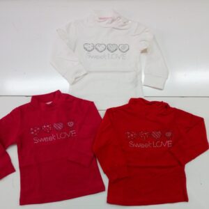 LUPETTO BIMBA CON CUORI E SCRITTA IN STRASS - immagine 1