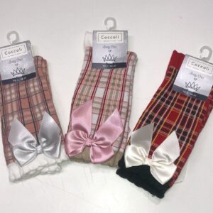 CALZINI CALDO COTONE CON FIOCCHETTO BIMBA - immagine 1