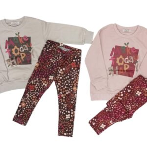 completo felpato 2 pezzi bambina lollitop