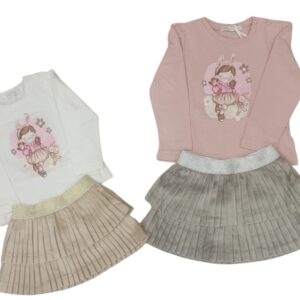 completo 2 pezzi neonata felpato