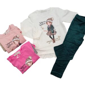 completo leggins e maglia bimba in caldo cotone