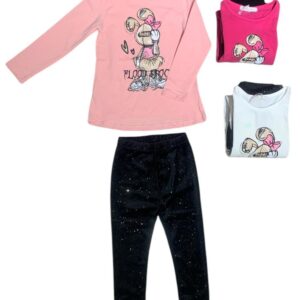 completo 2 pezzi bambina in caldo cotone